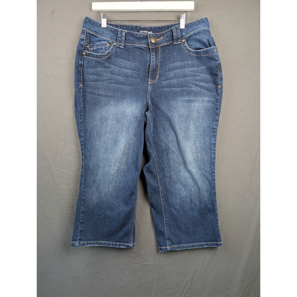 Lane Bryant Womens Blue Denim Capri Jeans Size‎ 16 Stretch Cropped Casual